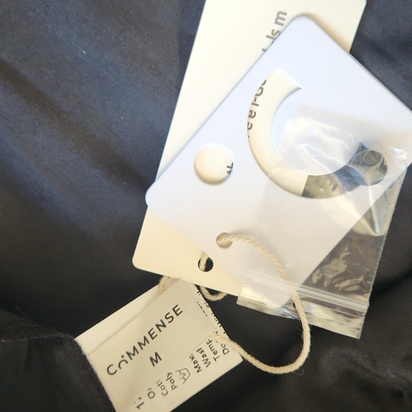 New {Commense} Ruffle Hem Cami Plain Midi Dress in Black Size Medium - Picture 15 of 15